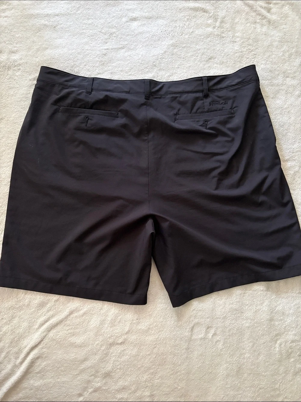 Reebok Black Flat-Front Men's Shorts